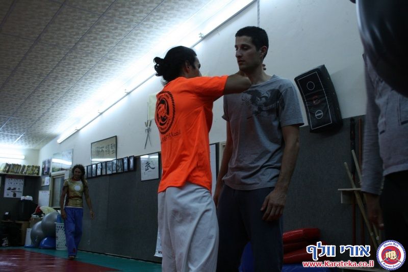 שיעור בו אורי בוסתן לימד הגנה על צד שלישי ועבודת סכין, ואורי וולף לימד את עקרונות השורין ריו קראטה ג'וטסו דרך בונקאי (יישום) של קאטה (תבנית)