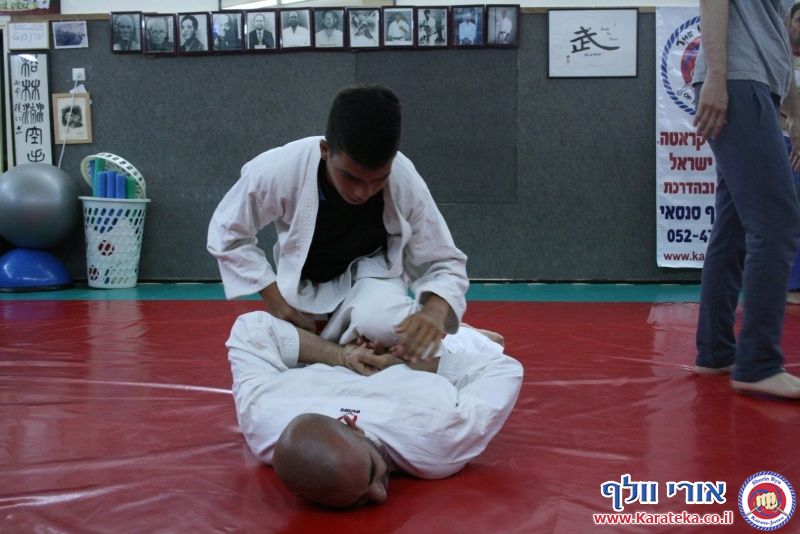 שיעור בו אורי בוסתן לימד הגנה על צד שלישי ועבודת סכין, ואורי וולף לימד את עקרונות השורין ריו קראטה ג'וטסו דרך בונקאי (יישום) של קאטה (תבנית)