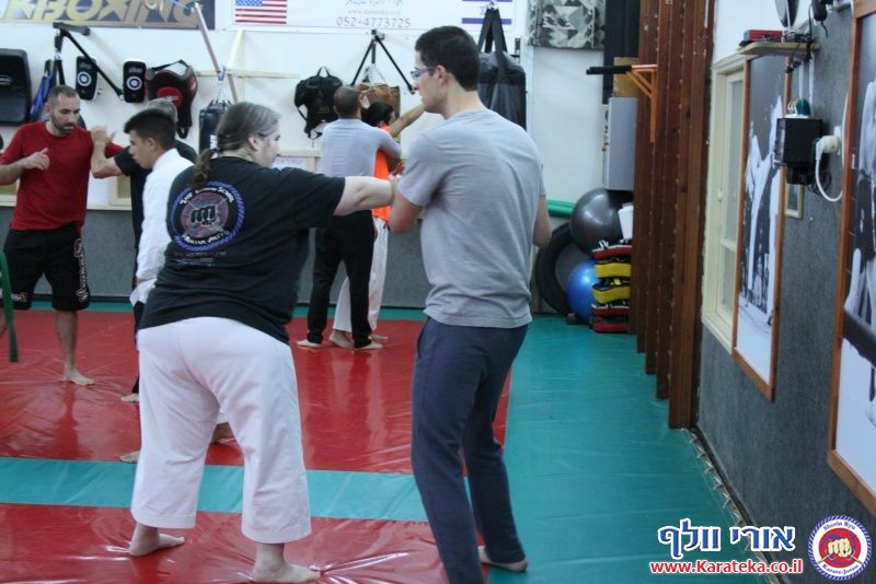 שיעור בו אורי בוסתן לימד הגנה על צד שלישי ועבודת סכין, ואורי וולף לימד את עקרונות השורין ריו קראטה ג'וטסו דרך בונקאי (יישום) של קאטה (תבנית)