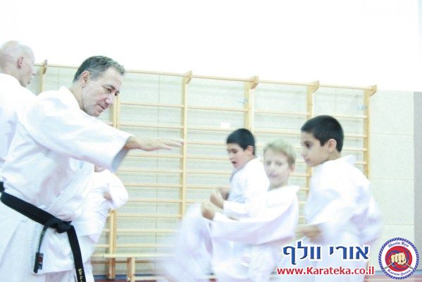 שיעורי קראטה לילדים בבית ספר ויצמן שביפו. האימונים מתקיימים בחסות עמותת בודו למען השלום.