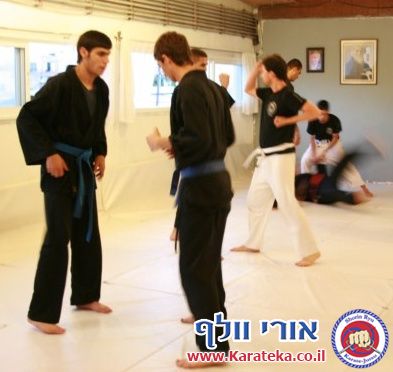 7/6/2012 רובין ארקיע סנסאי המלמד אמריקאן גוג'ו ריו התארח בדוג'ו ה''מוסך'' לאימון משותף עם חניכיו