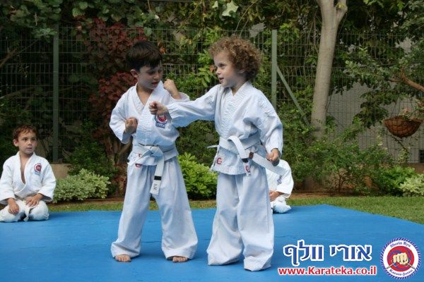 בסוף שנת אימונים מפרכת התקיים אימון סוף שנה בגינה, בנוכחות ההורים. הילדים גיל 4.5-6 הדגימו יכולות מרשימות! החל מיכולות פיסיות, ועד ליכולות טכניות ויכולות ריכוז גבוהות. בסוף האימון התקיימה תחרות קאטות.