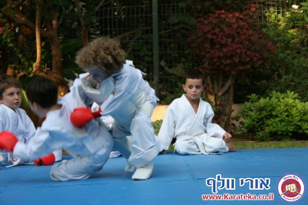 בסוף שנת אימונים מפרכת התקיים אימון סוף שנה בגינה, בנוכחות ההורים. הילדים גיל 4.5-6 הדגימו יכולות מרשימות! החל מיכולות פיסיות, ועד ליכולות טכניות ויכולות ריכוז גבוהות. בסוף האימון התקיימה תחרות קאטות.